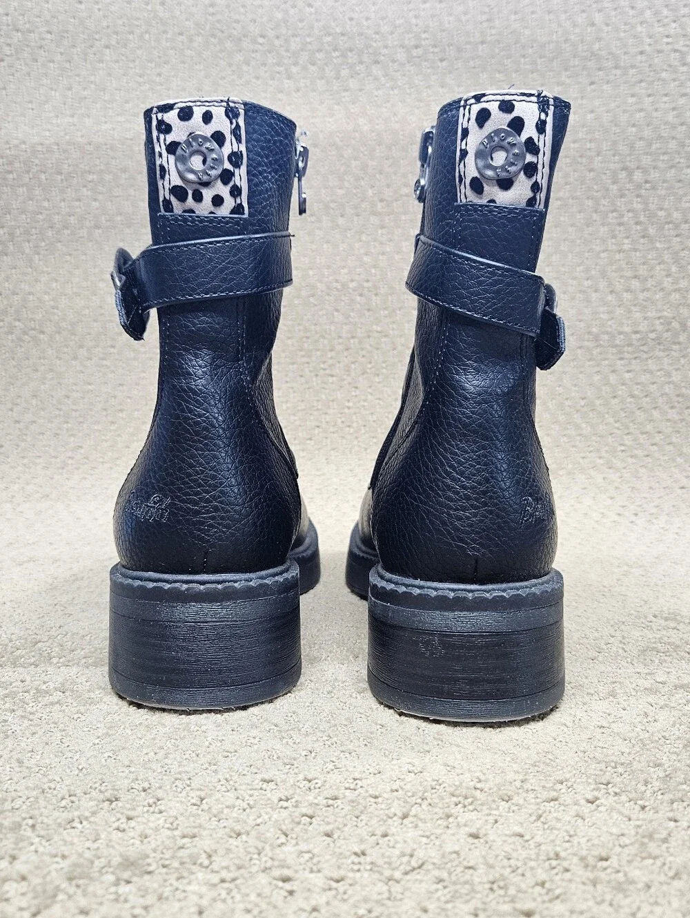 Blowfish Malibu Vozlyn black biker combat grunge vegan ankle boots size 10 M